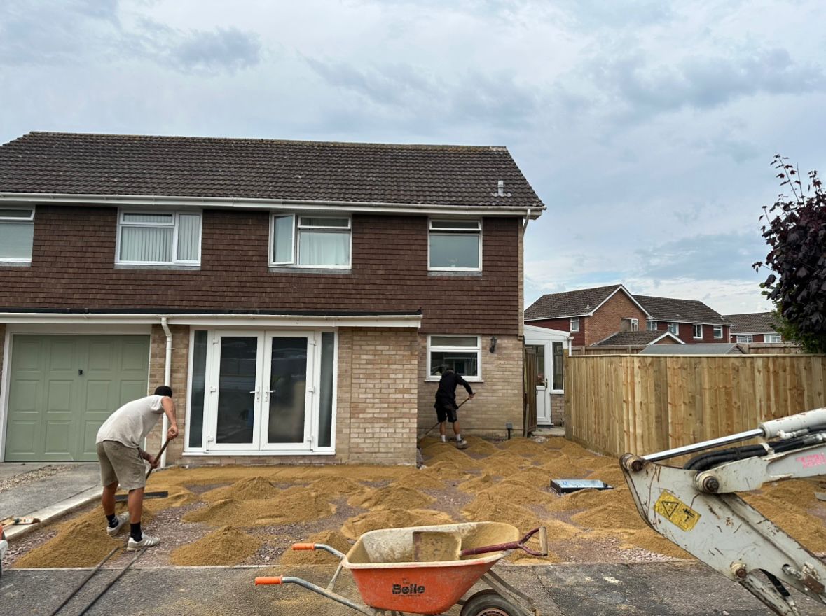 A StoneBase installation in progress — groundwork being prepared